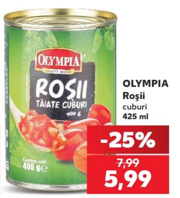 OLYMPIA Roșii cuburi 425 ml