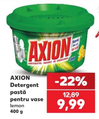 AXION Detergent pastă pentru vase lemon 400 g