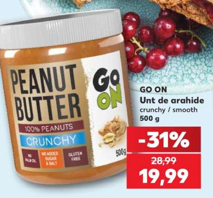 GO ON Unt de arahide crunchy / smooth 500 g