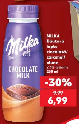 MILKA Băutură lapte ciocolată/caramel/alune