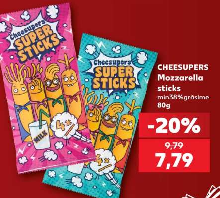 CHEESUPERS Mozzarella sticks