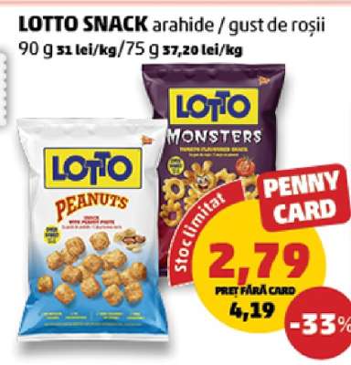 LOTTO SNACK arahide / gust de roșii