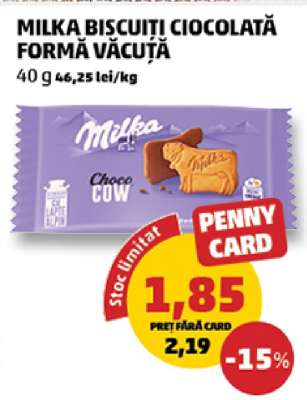 Milka Biscuiți Ciocolată Formă Văcuță
