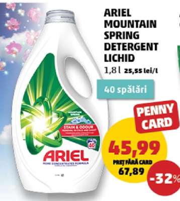 ARIEL MOUNTAIN SPRING DETERGENT LICHID