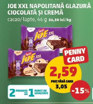 JOE XXL Napolitană Glazură Ciocolată și Cremă
