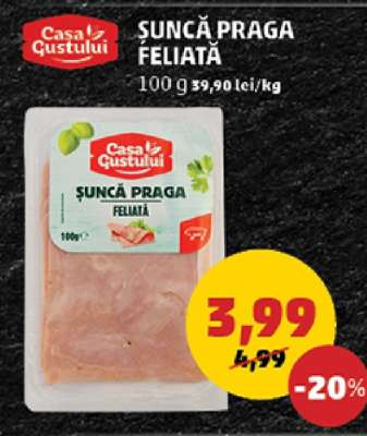 Șuncă Praga Feliată