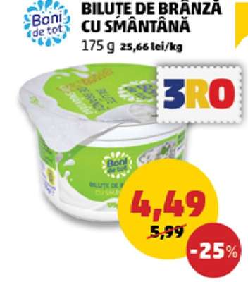 Biluțe de brânză cu smântână
