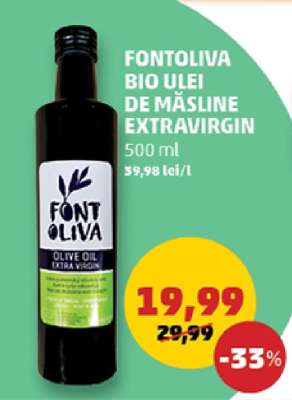 FONTOLIVA BIO ULEI DE MĂSLINE EXTRAVIRGIN