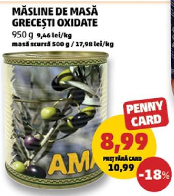 Măsline de masă grecești oxidate
