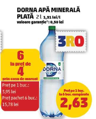 DORNA APĂ MINERALĂ PLATĂ 2L