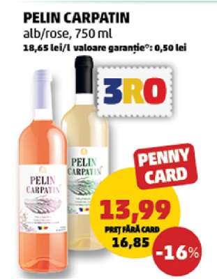 PELIN CARPATIN alb/rose, 750 ml