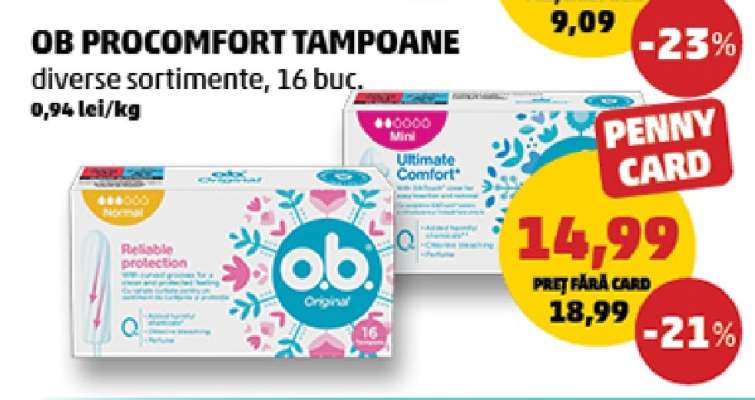 OB ProComfort Tampoane