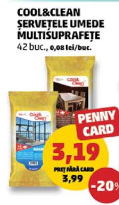 Cool & Clean Șervețele Umede Multisuprafețe