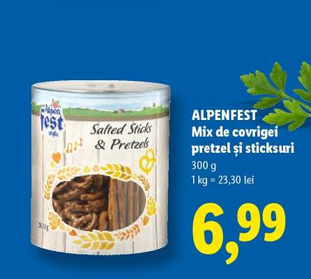 ALPENFEST Mix de covrigi pretzel și sticksuri