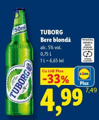 TUBORG Bere blondă
