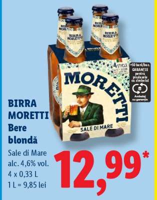 BIRRA MORETTI Bere blondă