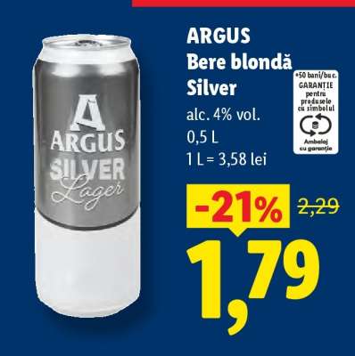 Argus Bere blondă Silver
