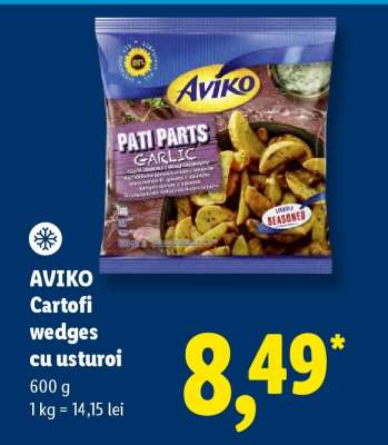 AVIKO Cartofi wedges cu usturoi