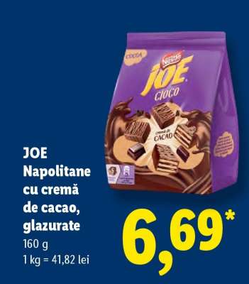 JOE Napolitane cu cremă de cacao, glazurate