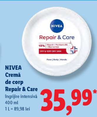 NIVEA Cremă de corp Repair & Care