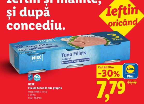 NIXE Fileuri de ton în suc propriu