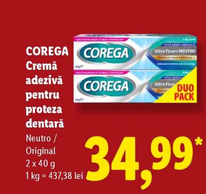 COREGA Cremă adezivă pentru proteză dentară