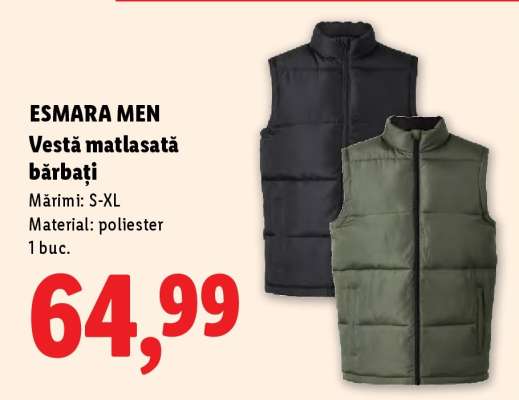 Esmara Men Vestă matlasată, bărbați
