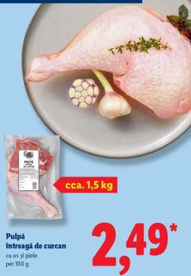 Pulpă întreagă de curcan