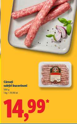 Cârnați subțiri bucovineni