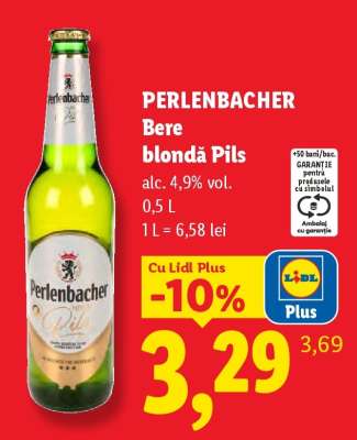 Perlenbacher Bere blondă Pils