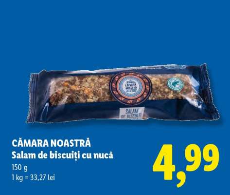 Cămara Noastră Salam de biscuiți cu nucă