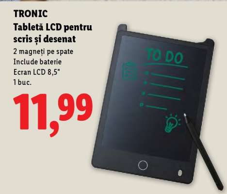TRONIC Tabletă LCD pentru scris și desenat