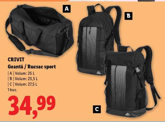 CRIVIT Geantă / Rucsac sport