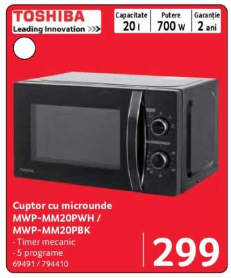 Cuptor cu microunde MWP-MM20PWH / MWP-MM20PBK