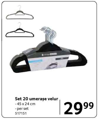 Set 20 umerașe velur