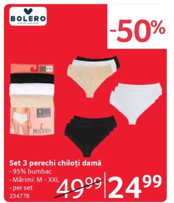Set 3 perechi chiloți damă
