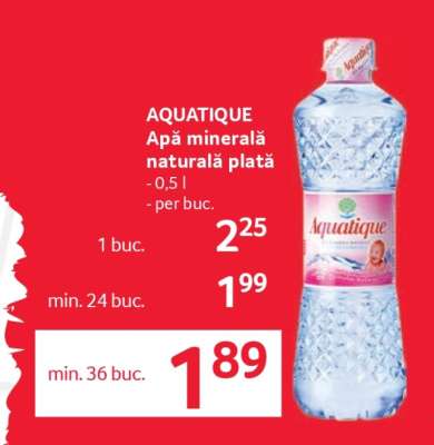 AQUATIQUE Apă minerală naturală plată