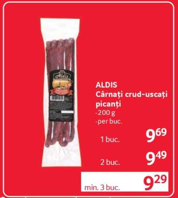 ALDIS Cârnați crud-uscați picanți