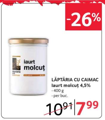 LĂPTĂRIA CU CAIMAC iaurt molcuț 4,5%