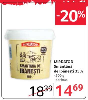 MIRDATOD Smântână de Ibănești 35%