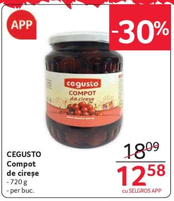 CEGUSTO Compot de cireșe