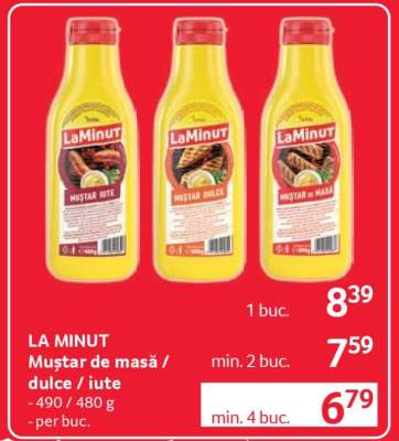LA MINUT Muștar de masă / dulce / iute