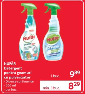 NUFĂR Detergent pentru geamuri cu pulverizator