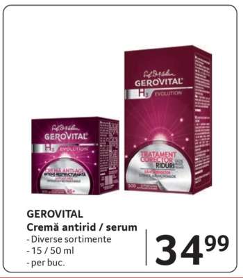 GEROVITAL Cremă antirid / serum