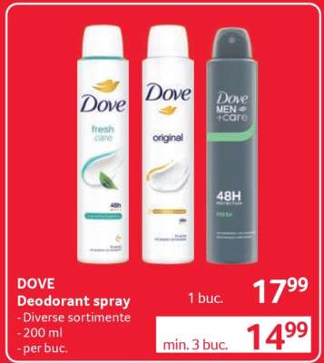 DOVE Deodorant spray