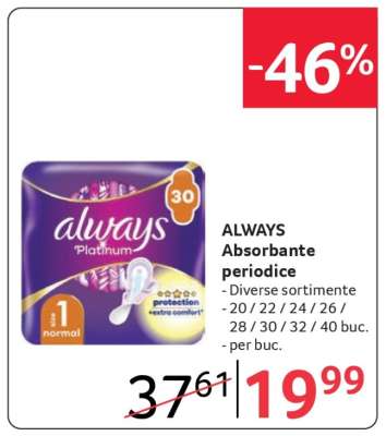 ALWAYS ABSORBANTE PERIODICE