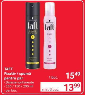 TAFT Fixativ / spumă pentru păr