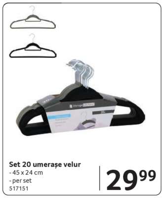 Set 20 umerașe velur