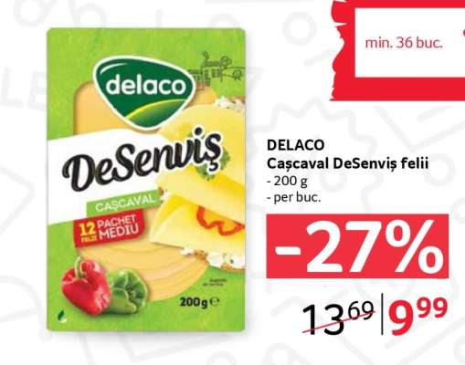 DELACO Cașcaval DeSeniș felii