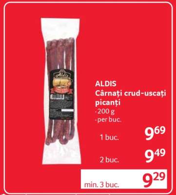 ALDIS Cârnați crud-uscați picanți